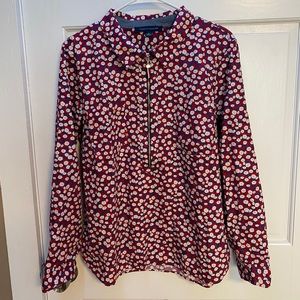 red, white, and blue Tommy Hilfiger structured blouse